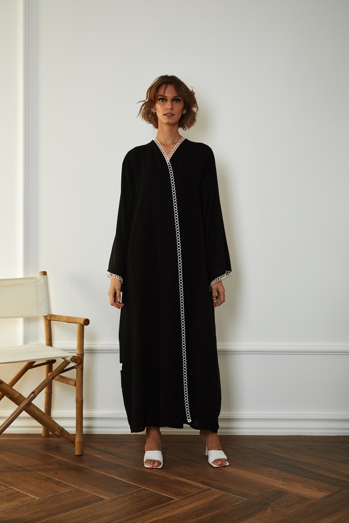 The lace trim Abaya
